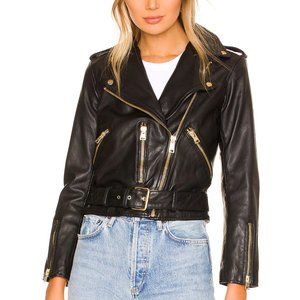 ALLSAINTS Balfern Gold Biker Jacket
